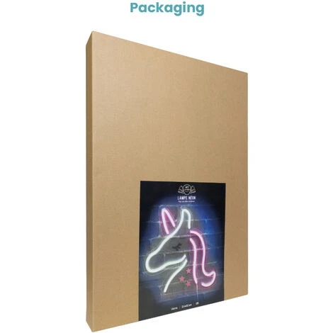 Neon Licorne 32 Cm - Prise Et Interrupteur On/Off Inclus Neon LED Pour Decoration Chambre D'Enfant - Lampe Néon LED Licorne Sur Secteur Avec Interrupteur – Image 5