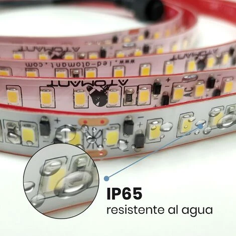 Bande LED 5M Direct 220V 12W/m 120LED/m Coupe 10cm IP65 Blanc Neutre 4500K - Pack 2 Pcs. – Image 3