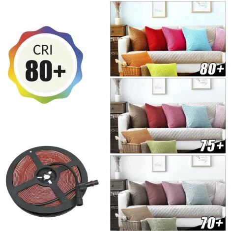 Bande LED 5M Direct 220V 12W/m 120LED/m Coupe 10cm IP65 Blanc Neutre 4500K - Pack 2 Pcs. – Image 5