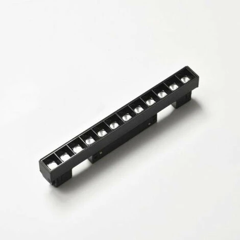 Projecteur LED Sur Rail Magnétique 48V DC 12W NOIR - Blanc Chaud 2300K - 3500K - SILAMP