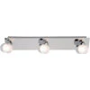 Réglette 3 Spots Spécial Salle De Bain IP44 (13,5W 1050LM 3000K) Chrome - Voltman