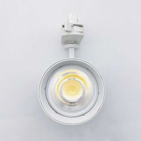 Spot LED Sur Rail 30W 80° Compact Monophasé BLANC - Blanc Neutre 4000K - 5500K - SILAMP – Image 4