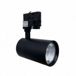 Spot LED Sur Rail 30W 80° Compact Triphasé NOIR - Blanc Chaud 2300K - 3500K - SILAMP