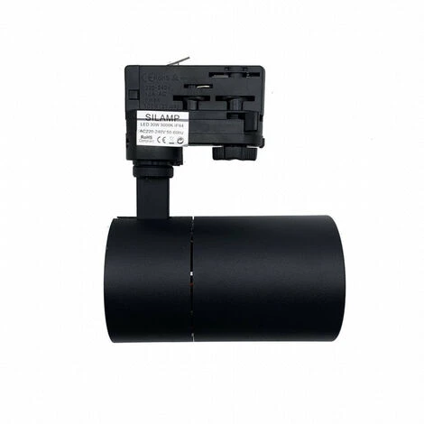 Spot LED Sur Rail 30W 80° Compact Triphasé NOIR - Blanc Chaud 2300K - 3500K - SILAMP – Image 5