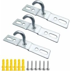 [3 Pièce] Crochet De Plafond 95mm Plafonnier Plaque De Base Plafonnier Lustre Crochet Visse Mount Heavy Duty Fer Galvanisé Pour Européenne Lampe De IKEA Ventilateurs De Plafond Panier De Fleurs