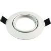 EUROPALAMP Collerette Support Encastrable Orientable Spot LED Rond Blanc - Diamètre 90mm - Trou De Perçage 65mm