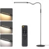 Hengda 12W LED Lampada Da Pavimento A Collo Di Cigno Con Telecomando, Dimmerabile 3 Temperature Di Colore Orientabile Lampada A Stelo Con Modalità Notte Per Soggiorno Camera Da Letto Lettura
