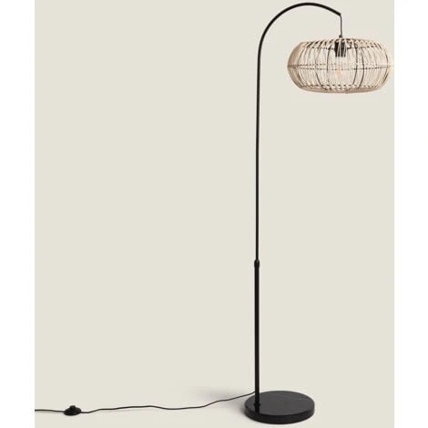 Lampadaire Rotin Arawa Lebrel Naturel