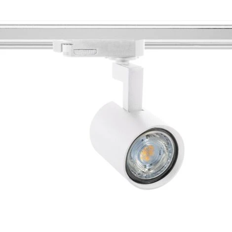 Spot à Douille Pour Rail Triphasé (3 Allumages) Jiuk à Ampoule GU10 Blanc