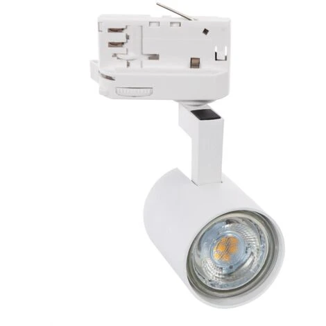 Spot à Douille Pour Rail Triphasé (3 Allumages) Jiuk à Ampoule GU10 Blanc – Image 4