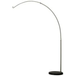 Inspired Mantra - Kinke - Support De Plancher En Arc à Longue Portée Avec Crochet, Acier Inoxydable, Marbre Noir