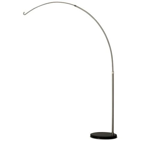 Inspired Mantra - Kinke - Support De Plancher En Arc à Longue Portée Avec Crochet, Acier Inoxydable, Marbre Noir