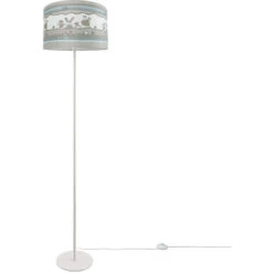 Paco Home Lampadaire Enfant Chambre D'enfant, Motif Animaux, Ludique, Lampadaire E27  Un Pied Blanc,  Beige (Ø38 Cm)