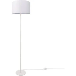 Paco Home Lampe Lampadaire Moderne Salon Séjour Chambre, à Pied, Lampadaire Déco E27  Un Pied Blanc,  Blanc (Ø38 Cm)