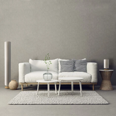 Paco Home Lampadaire Lampe De Bureau Lampe Salon Moderne Abat-Jour Tissu Bois Blanc, Lampe De Table – Image 2