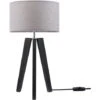 Paco Home Lampadaire Lampe De Bureau Pied Vintage Lampe Salon Style Scandinave E27  Lampe De Table Noir,  Gris (Ø28 Cm)