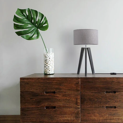 Paco Home Lampadaire Lampe De Bureau Pied Vintage Lampe Salon Style Scandinave E27 Lampe De Table Noir, Gris (Ø28 Cm) – Image 2