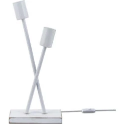 Paco Home Lampadaire Lampe De Bureau Lampe Salon Vintage Rétro Design Industriel E27  Lampe De Table Blanc,  Sans Source