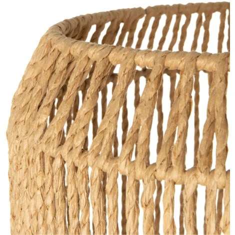 Paco Home Lampadaire Moderne Salon Chambre Aspect Rotin Boho Corbeille Lampadaire E27 Un Pied Noir, Beige (Ø28 Cm) – Image 5