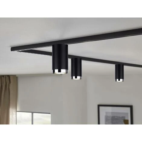 Paulmann Luminaire Sur Rail Haute Tension URail GU10 Noir (mat), Chrome Q014402 – Image 5
