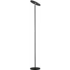 Lampadaire, Dimmable, Lampadaire LED Moderne, Noir, Uplighter, Dimmable, Variateur Tactile, Spot Orientable, 1x LED 32W 3700Lm 2700-6500K, DxH 30x180 Cm