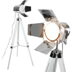 Nova Lampe Ă Tige De Sol De 3 Pieds Salon Studio Salon LED Vintage LED Couleur : Blanc Antique