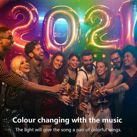 Ruban LED 20M Wifi - Bande 5050 RGB Compatible Avec Alexa/Google Home - Synchroniser Avec Rythme De Musique Pour Noël Et Fête – Image 2