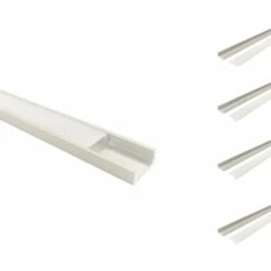Profilé Aluminium 2m Pour Bandeau LED - Réflecteur Opaque (Pack