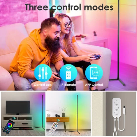 7W LED Lampadaire Coin Lampe Coin Lampe RGB Lampadaire Couleur Changeante Lampadaire â Image 4