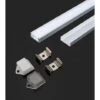 V-TAC Profilé Aluminium Couleur Argent Pour Bande LED (L Max : 12.5mm) Couverture Satinée 2000 X 15.55 X 5.9mm