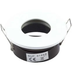 Support De Spot étanche IP65 - Rond Blanc Blanc - Sans Douille - Rond