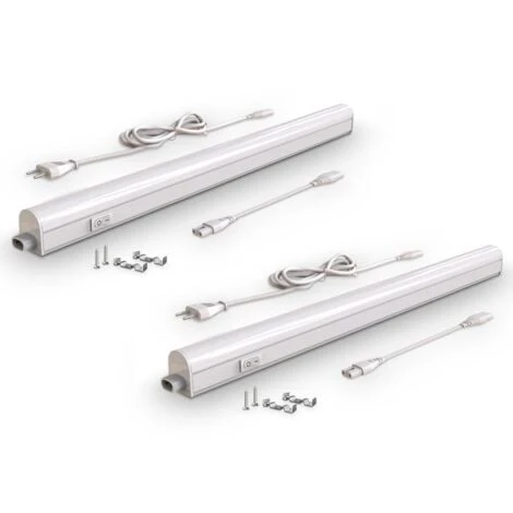 B.K.Licht Lot De 2 Réglettes LED Pour Cuisine Et Atelier, Platine LED 8W, Longueur 573 Mm, 700 Lm, Lumière Blanche Neutre 4000K