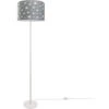 Paco Home Lampe Pour Enfant Lampadaire Chambre D'enfant, Motif étoiles, Lampadaire E27  Un Pied Blanc,  Taupe (Ø38 Cm)