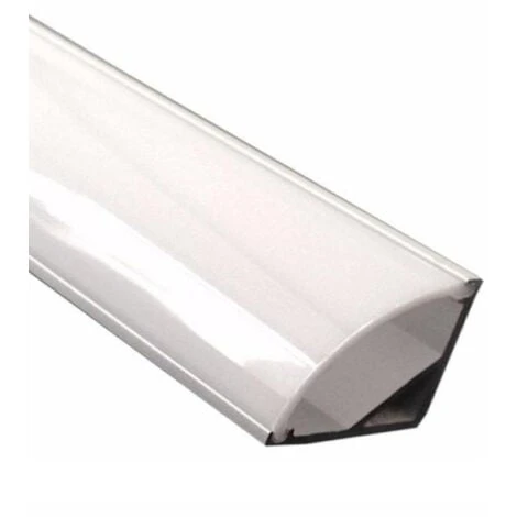 Profilé Aluminium Angle 1m Pour Ruban LED Couvercle Blanc Opaque - SILAMP – Image 3