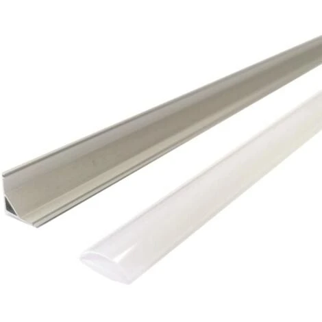Profilé Aluminium Angle 1m Pour Ruban LED Couvercle Blanc Opaque - SILAMP – Image 4