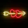 Led Cupidon Enseignes Au Néon Coeur Rouge Néon Mural Décoratif Enseigne Au Néon Usb Puissance Veilleuse Pour Chambre Bar Appartement Mariage Saint Anniversaire Cadeau D'anniversaire (Jaune Rouge)u202