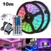 SWANEW Ruban LED Ensemble De Bande LED Bande LED RGB 5050 SMD, Bande LED, LED Non étanche (IP20), 10M 30 LED Avec Télécommande 44 Boutons