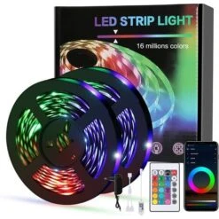 Ruban LED WiFi 10M Bande LED APP, LED Chambre Synchronisation Avec La Musique, Lumière LED Multicolore Avec Télécommande Pour Chambre, Cuisine, TV, Fête