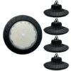 Suspension Industrielle HighBay UFO 150W IP65 NOIR (Pack De 5) -