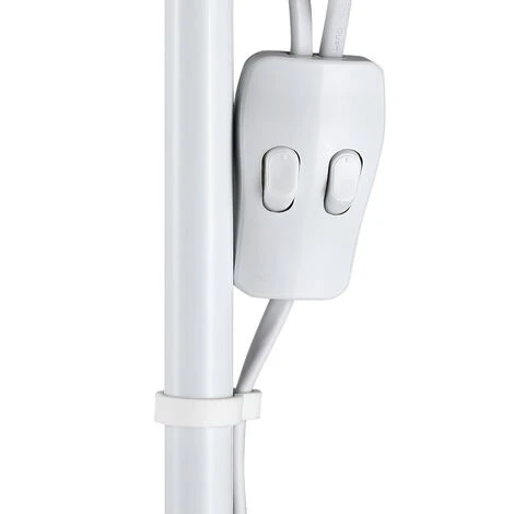 Lampadaire Sur Pied Avec Liseuse Luminaire Lampe Orientable 175 Cm Blanc Ou Noir-Blanc – Image 4