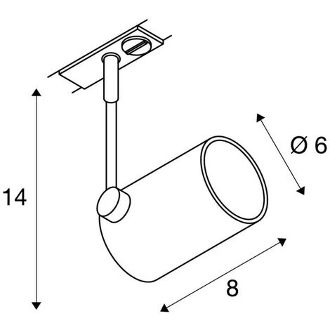 BIMA Spot Gris Argent GU10 Max. 50W Adaptateur 1 Allumage Inclus (143442) – Image 2
