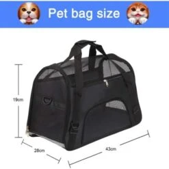 Soft Pet Carrier Airline Approved Soft Side Pet Travel Carrying Sac à Main Compatibilité Sous Le Siège, Noir + Bol
