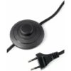 Câble D'alimentation Avec Interrupteur à Pied Cordon Secteur 230V 3,5m 2 Pôles 0,75mm² Lampe Allumage Pédale Marche Arrêt Prise Fiche Mâle Branchement