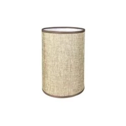 MINKUROW Abat-Jour Cylindrique Tissu En Lin Fait À La Main, Pour Lampe De Table, Suspension, Lampadaire (Café, Diamètre 14 Cm X Hauteur 20 Cm)
