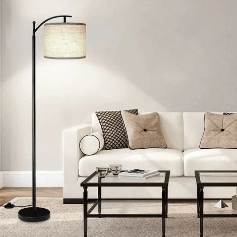 MINKUROW Abat-Jour Cylindrique Tissu En Lin Fait À La Main, Pour Lampe De Table, Suspension, Lampadaire (Blanc, Diamètre 14 Cm X Hauteur 20 Cm) – Image 3