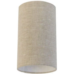 QAZQA Cilinder Lichtgrijs - Abatjour - Ă 15 Cm - Gris -