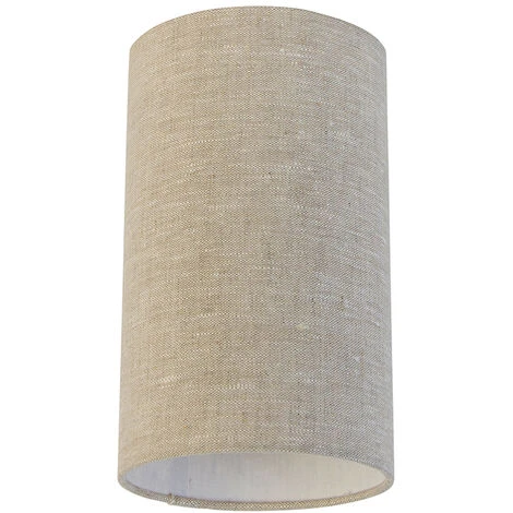 QAZQA Cilinder Lichtgrijs - Abatjour - Ø 15 Cm - Gris -