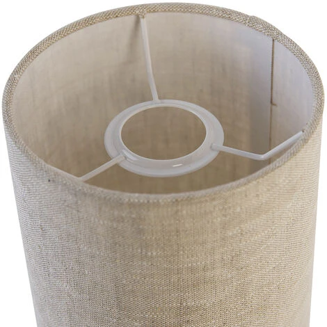 QAZQA Cilinder Lichtgrijs - Abatjour - Ø 15 Cm - Gris - – Image 4