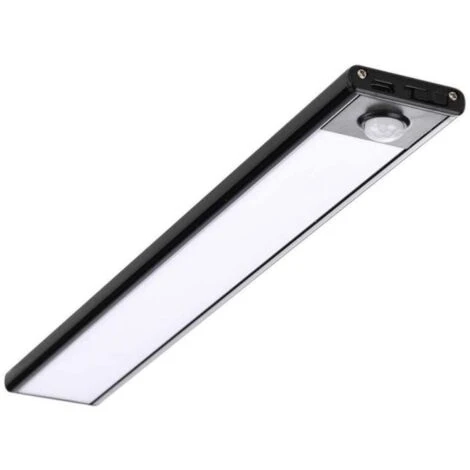 Réglette Lumineuse Rechargeable USB 60cm 2,5W Noire Avec Détecteur De Mouvement - Blanc Neutre 4000K - 5500K - SILAMP – Image 4