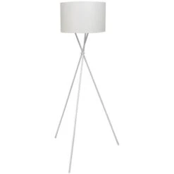 Lampadaire Avec Support Haut Blanc VidaXL